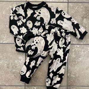 2T H&M Ghost - Halloween Sweatsuit
